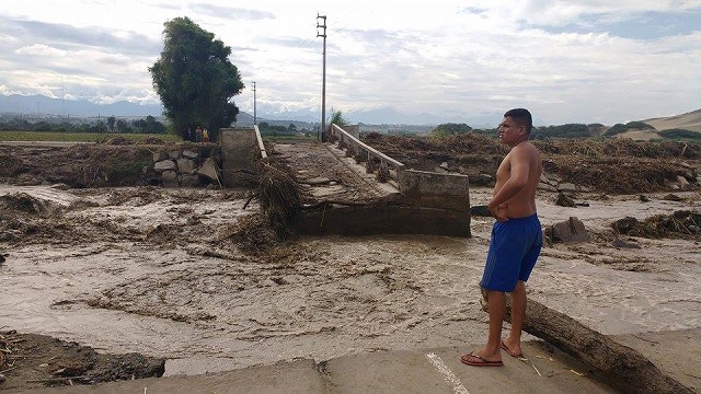 Puente De Monte Chimbote Fue Destruido Por Huayco Del R O Lacramarca E