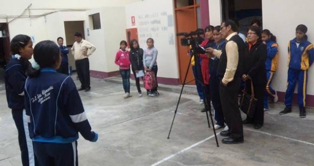 Taller de televisión para alumnos del Programa Escolar de Periodismo Digital.