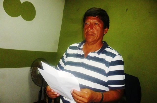 Ciudadano Henry Pumarica denuncia actuación de autoridades regionales.