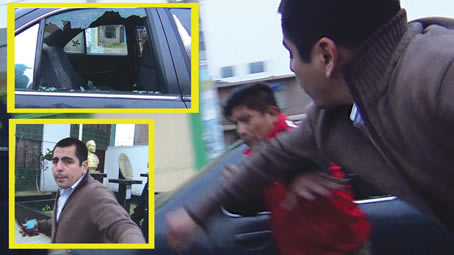Conductor de tv, Sandor Renilla, causa destrozos / Foto: Diario de Chimbote
