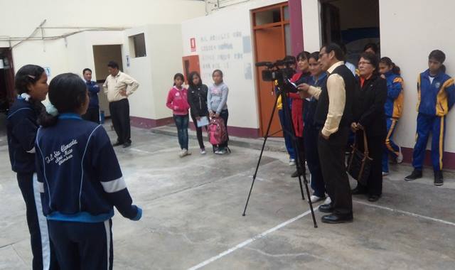 Taller de televisión para alumnos del Programa Escolar de Periodismo Digital.