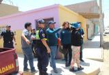 Fueron dos facinerosos que fugaron a bordo de una moto lineal.