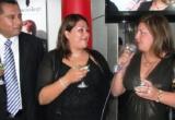 Walter Sánchez López y Jessica Salazar García, compadres de la pareja presidencial de Áncash, en una ceremonia con Milagros Asian, esposa de César Álvarez. (Foto: Chimbotenlinea.com)