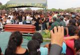 Un mar humano acompañó los restos del extinto Ezequiel Nolasco hasta su última morada en el cementerio Lomas de la Paz. No cesaron los gritos de justicia.