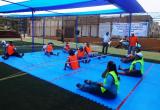 Unas 25 deportistas participaron en las disciplinas de goalball, vóley, bochas y tenis.