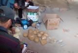 Parte de la droga incautada esta mañana en una vivienda en el sector Nuevo Horizonte.(Fotos: cortesía PNP)