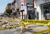 Escándalo de veredas mal construidas en el centro de Chimbote.