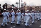 Estudiantes de SENATI participaron hoy en izamiento y desfile.
