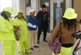 Los trabajadores de limpieza pública intentaron toda la mañana dialogar con el gerente municipal del sur.