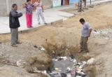 En estas condiciones se encuentra la tubería matríz que abastece de agua al distrito de Nuevo Chimbote.