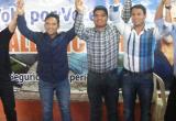 Valentín Fernández, virtual alcalde de Nuevo Chimbote, con su equipo de trabajo.