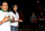 Candidato a alcalde de Nuevo Chimbote, Walter Soto, con vecinos de Las Delicias.