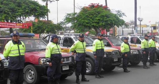 En este feriado largo la población chimbotana estará protegida por 164 agentes de seguridad ciudadana.