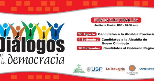 Este martes 26 de agosto inicia el foro electoral "Diálogos por la Democracia".