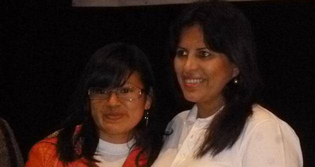 La ministra estuvo en Huaraz en la clausura del III Encuentro de Mujeres Políticas Jóvenes, donde compartió la mesa con Fiorela Nolasco.