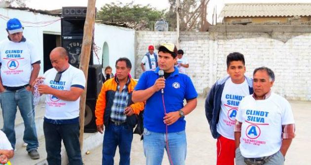 Clindt Silva candidato a alcalde de Nuevo Chimbote en visita a Tangay.