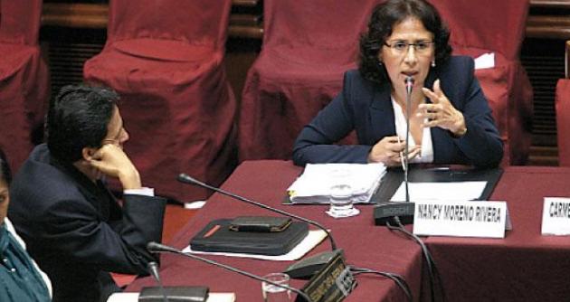 Fiscal Nancy Moreno Rivera, se presentó ayer en la Comisión de Fiscalización del Congreso. Foto: La República