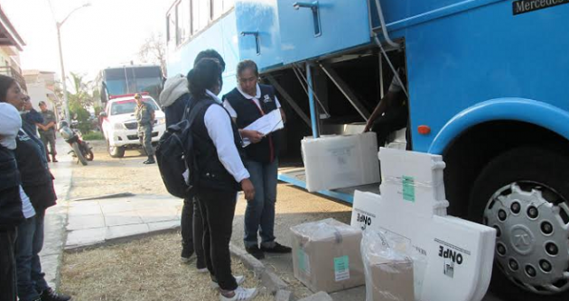 Hoy concluyó la distribución del material electoral en los 36 distritos de la ODPE- Santa.