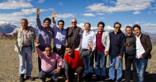 Equipo técnico de El Maicito con PPK en la sierra huaracina.
