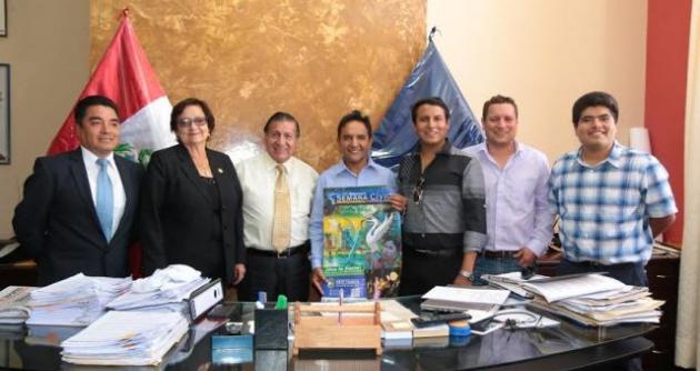 Alcalde de Nuevo Chimbote visitó al alcalde de Huaraz Dr. Luis Espinoza Cerrón.