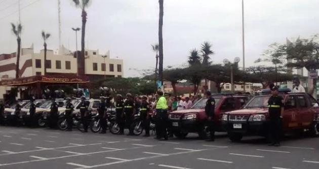 Con más unidades vehiculares reforzarán patrullaje en Chimbote.