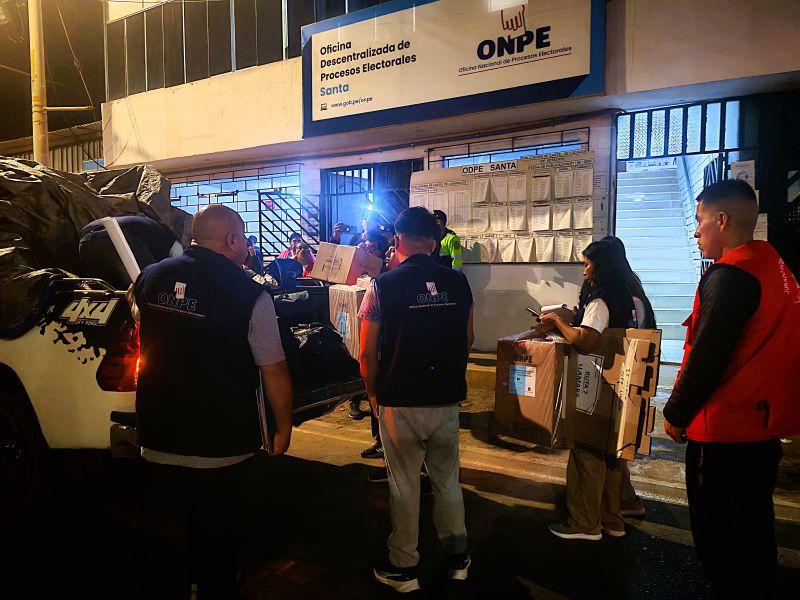 ODPE Santa trasladó material electoral a locales de votación de 20 distritos y 19 centros poblados