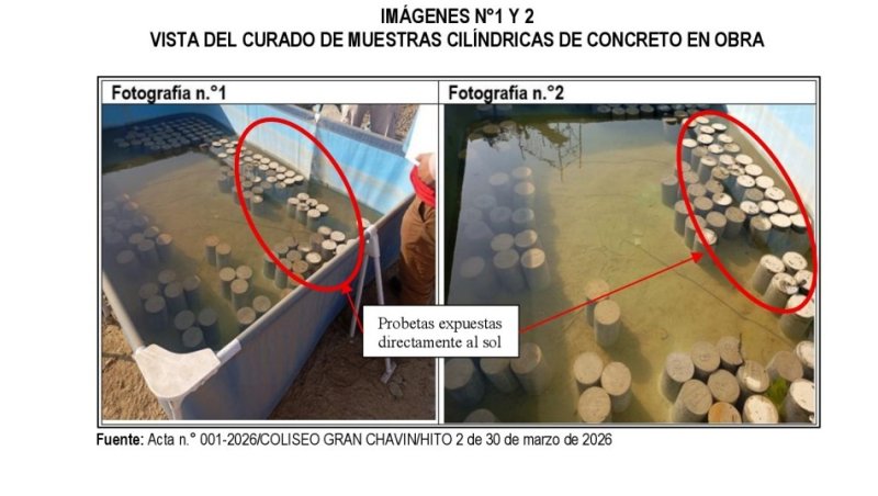 Contraloría emite informe sobre ejecución de obra del coliseo Gran Chavín a marzo del 2026