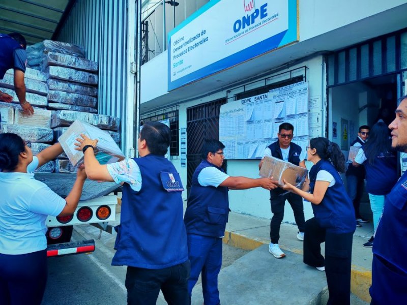 ODPE Santa recibe material electoral para comicios del 12 de abril