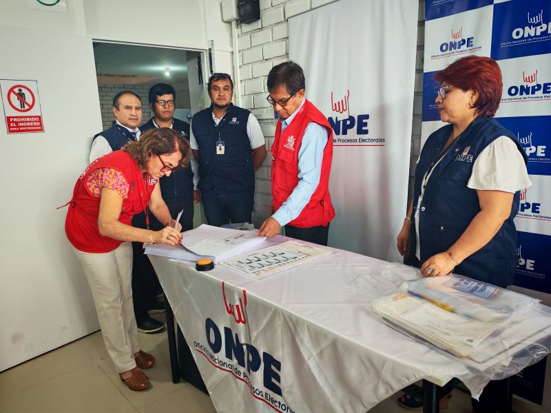 Chimbote: ODPE Santa verifica material electoral para Elecciones Generales 2026