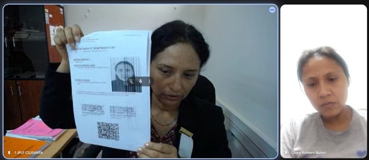 Corte del Santa entrega por whatsapp depósitos judiciales a madre afectada por tragedia en Chimbote