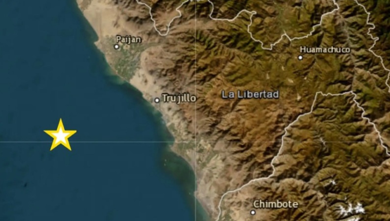 Sismo de 4.9 remeció esta madrugada Trujillo y se sintió también en Chimbote