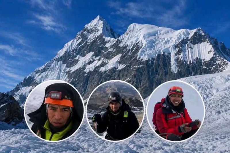 Imágenes de dron revelan huellas de los tres montañistas desaparecidos ascendiendo el Huascarán