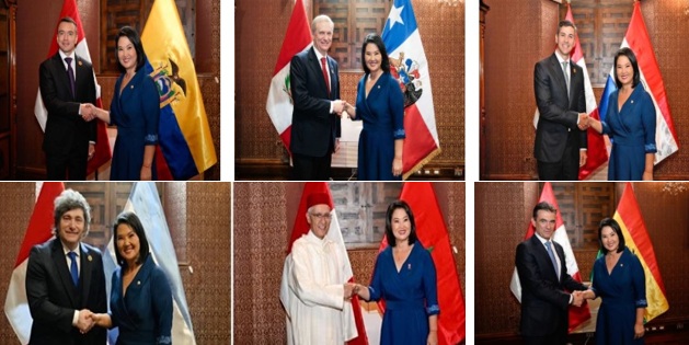 Presidenta electa Keiko Fujimori se reunió con presidentes y dignatarios internacionales en Torre Tagle