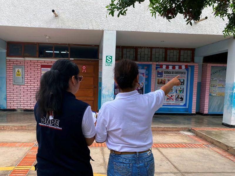ODPE Santa verifica locales de votación en Santa y Pallasca
