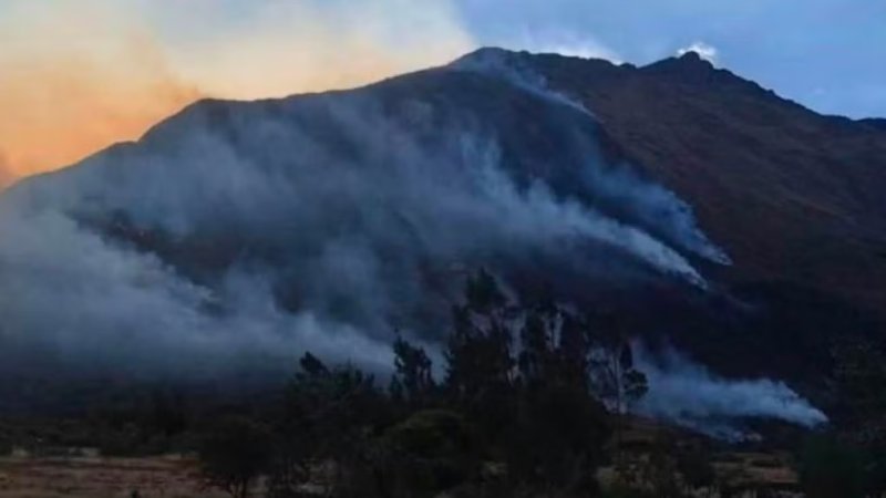 Áncash: incendio forestal consume diez hectáreas de cobertura natural en Chacas
