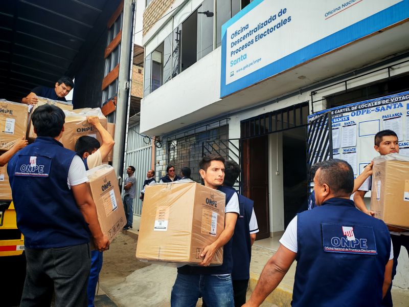 ODPE Santa recibe material electoral para Elecciones Regionales y Municipales 2026