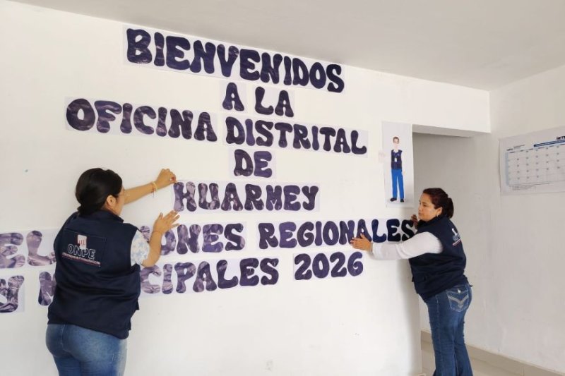 ODPE Huarmey instala 28 oficinas para acercar la atención electoral a distritos y centros poblados
