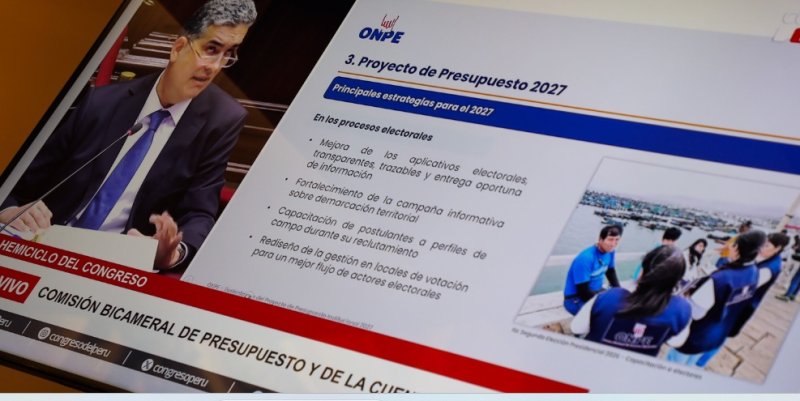 Jefe interino de la ONPE sustenta presupuesto institucional requerido para el 2027