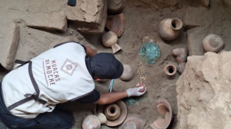 Trujillo: gran hallazgo de tumba de infante de élite mochica en la huaca de la Luna