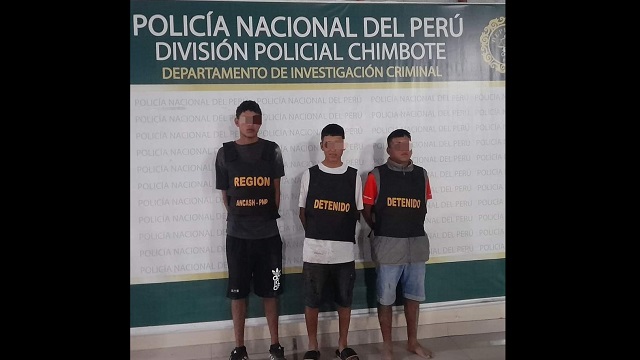 Caen tres sujetos con granada, municiones y marihuana en Chimbote