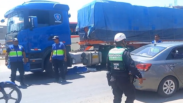 Nuevo Chimbote: anciano muere atropellado por un tráiler frente a Villa María