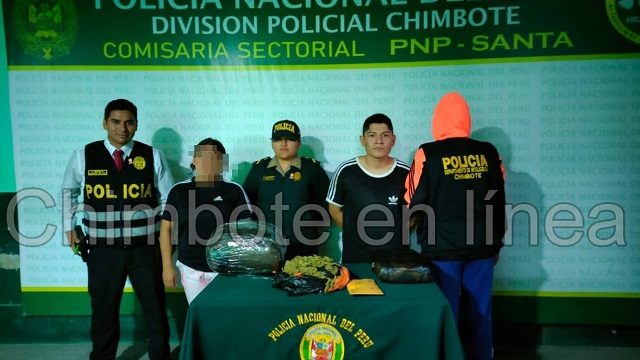Adolescente de 17 años es hallado con 9 kilos de marihuana en Santa