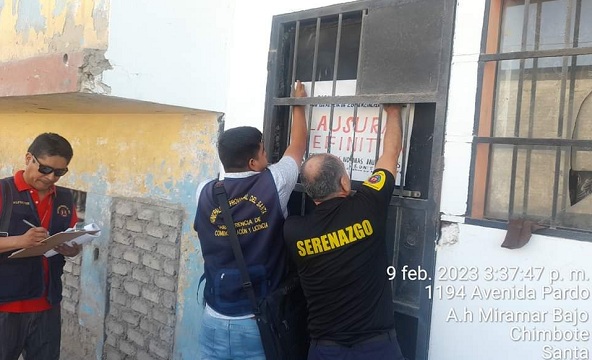 Chimbote: bar clandestino en Miramar Alto es clausurado tras quejas de vecinos