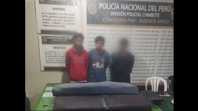 Nuevo Chimbote: dos menores y un adulto son sorprendidos robando autopartes