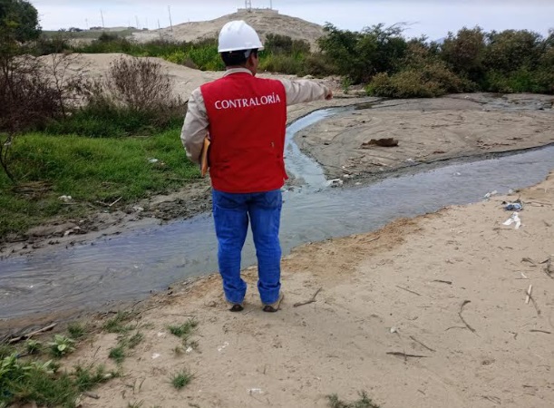 Contraloría alerta riesgos en trabajos de limpieza del dren PPAO en Nuevo Chimbote