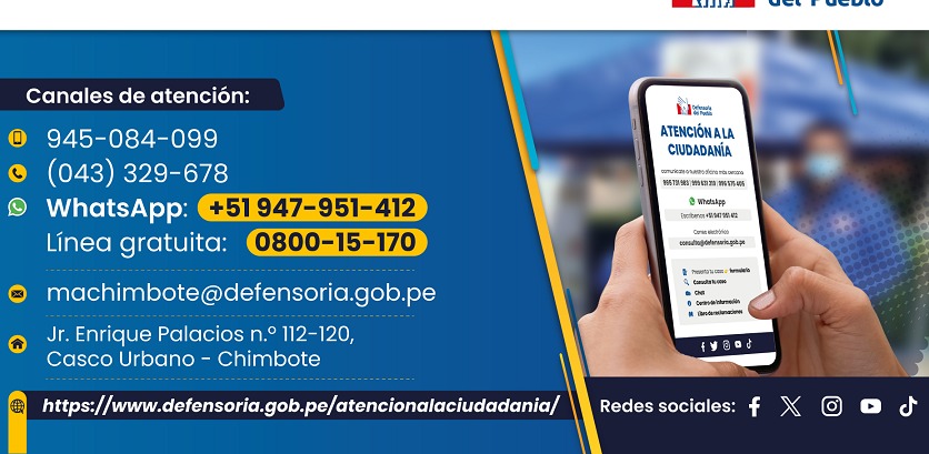 Chimbote: Defensoría pide a municipios distritales de provincias de Santa, Casma y Pallasca realizar audiencias públicas