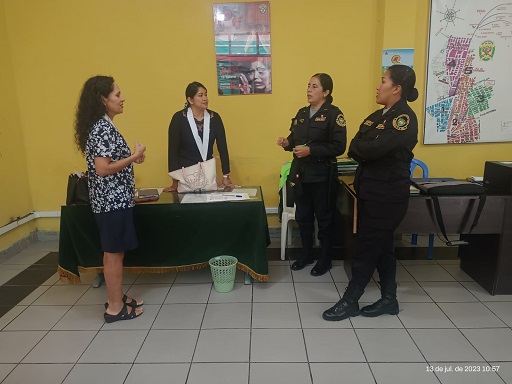 Juezas de Violencia Familiar visitaron comisarías de Chimbote y Nuevo Chimbote