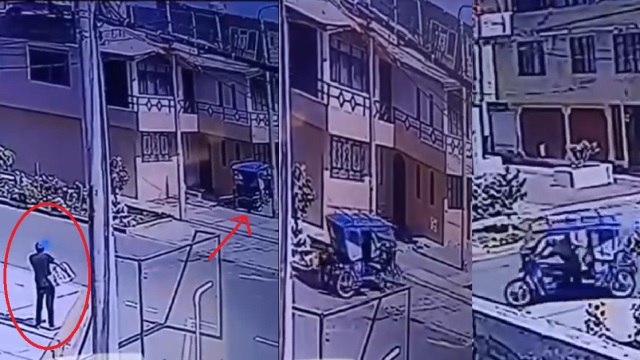 Roban mototaxi estacionada en el frontis de una vivienda en Nuevo Chimbote