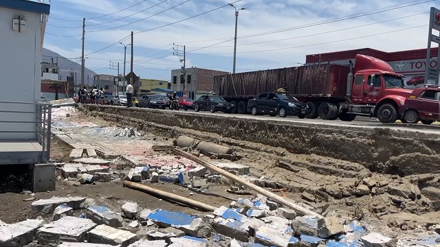 Pared de colegio Politécnico de Chimbote se desploma a pocas semanas del inicio de clases