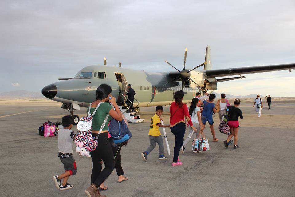 Municipio albergó a más 700 personas varadas en Chimbote hasta su traslado aéreo